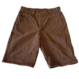 Vintage Levi's 550 Orange Tab Brown Denim Relaxed Fit Shorts W34 Made in USA